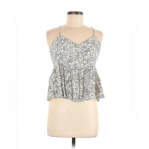 ROE +‎ MAY by ANTHROPOLOGIE Floral Crop Top in White
